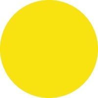 Наклейка 100 мм (Желтый круг уличная)