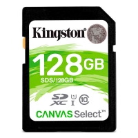 128GB SDXC Class 10 Kingston Canvas Select