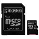 Kingston microSD 128Gb HC-I1 C10 с адаптером