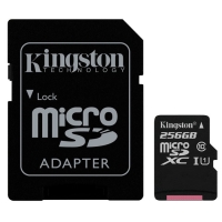 Kingston microSD 256Gb HC-I1 C10 с адаптером