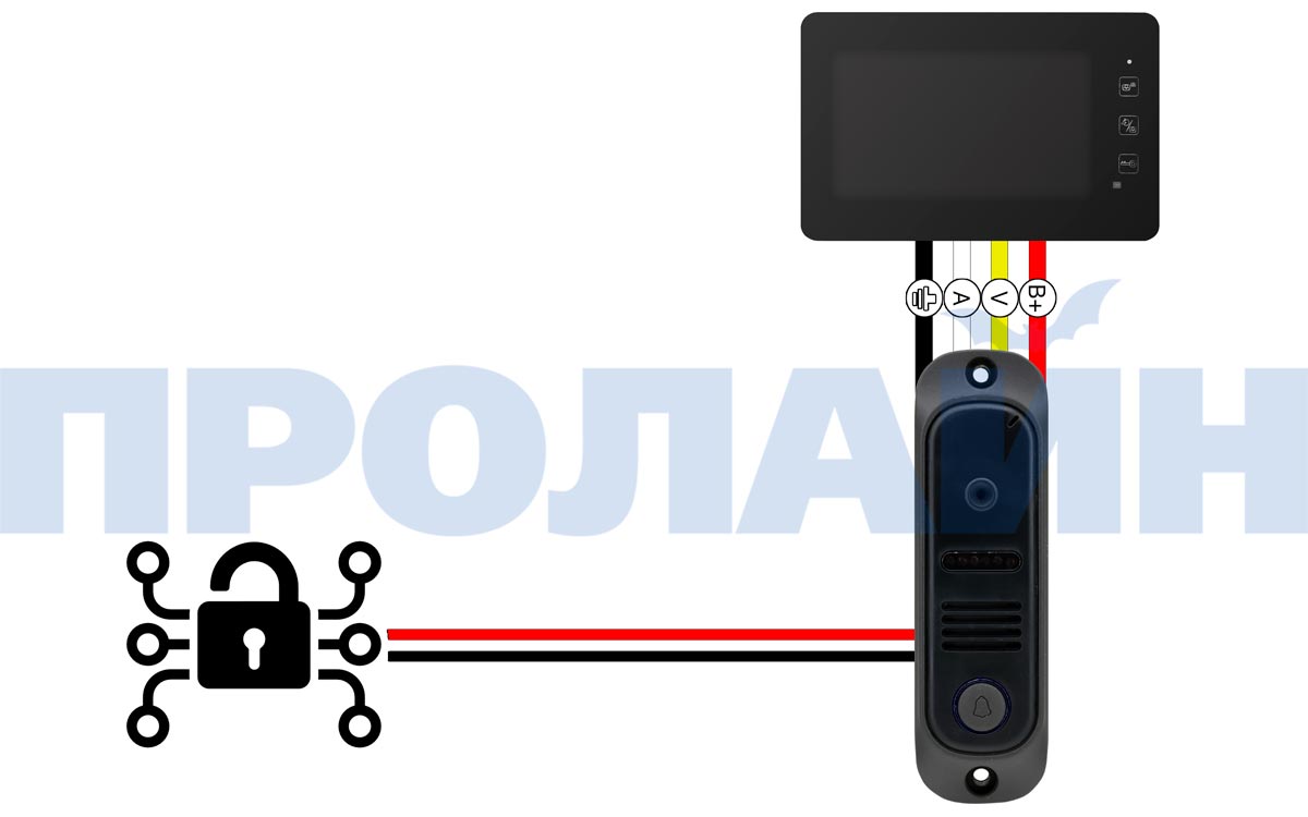 Комплект 9" LCD цветного видеодомофона Proline DF-KIT938R