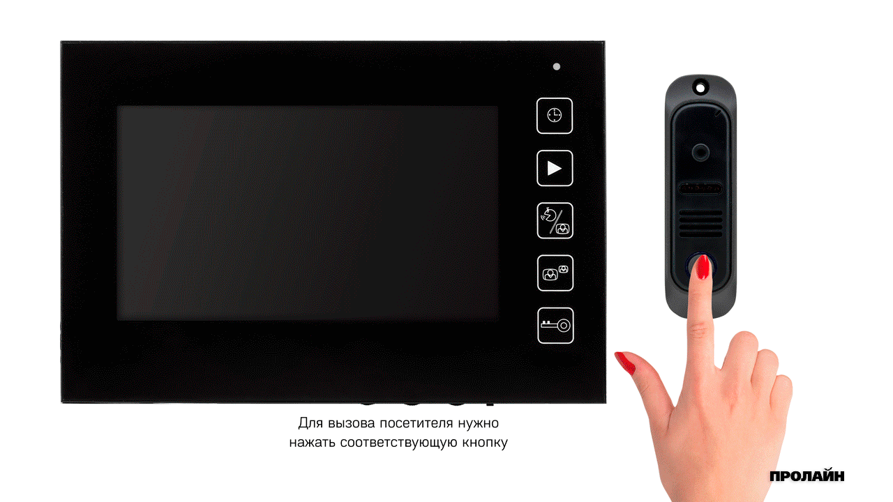 Комплект 9" LCD цветного видеодомофона Proline DF-KIT938R