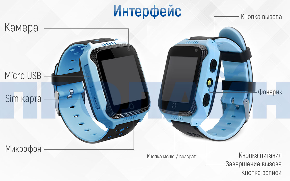     GPS Smart Baby Watch GW500S Blue