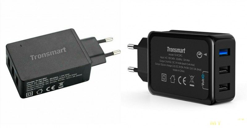 Зарядное устройство с поддержкой быстрой зарядки Tronsmart TS-W3PTA
