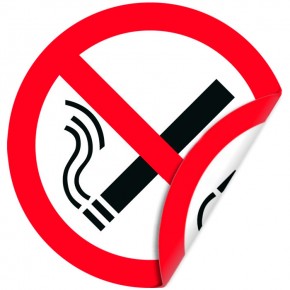 Наклейка 150 мм (Курение запрещено двухсторонняя)